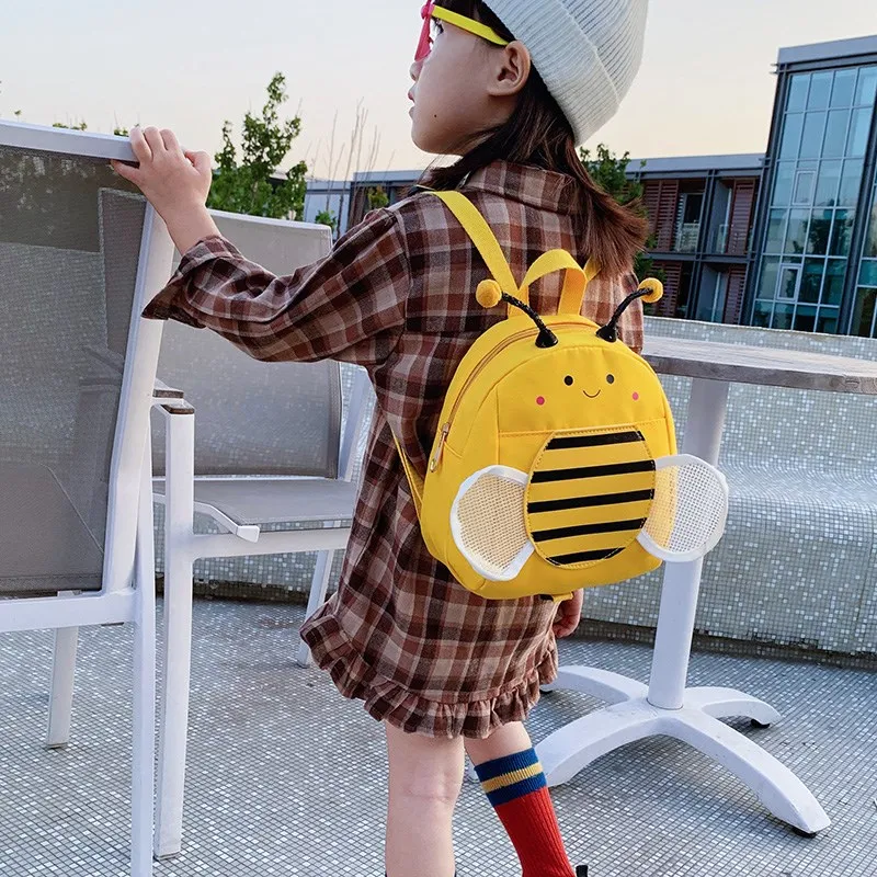 

Cute Bee Baby Safety Harness Backpack Toddler Anti- Lost Bag Children Comfortable Schoolbag Kids Wrist Link Clothes Mochilas