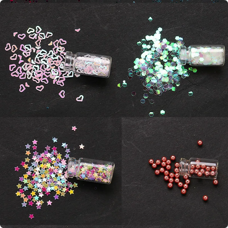 

Mixed 48 Bottles/set Beads Sequins Glitter Assorted Resin Art Supplies 24 Pcs Large Gram New Jewelry Findings Resin Jewelry DIY