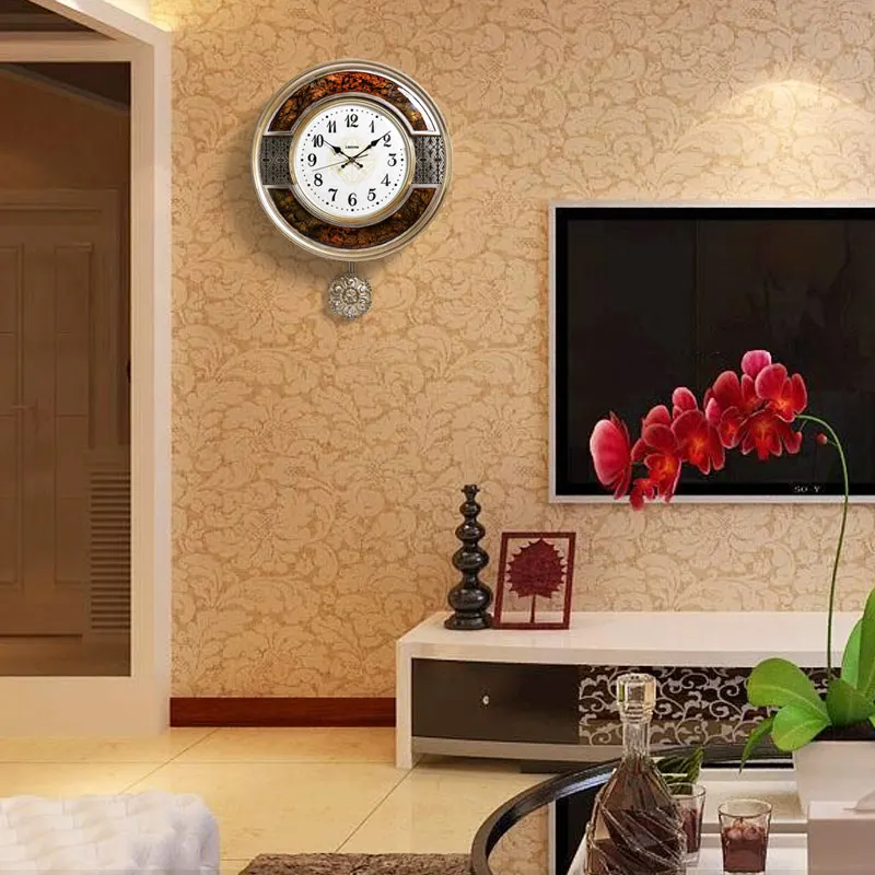 Настенные часы в Европейском стиле современный дизайн маятниковые настенные