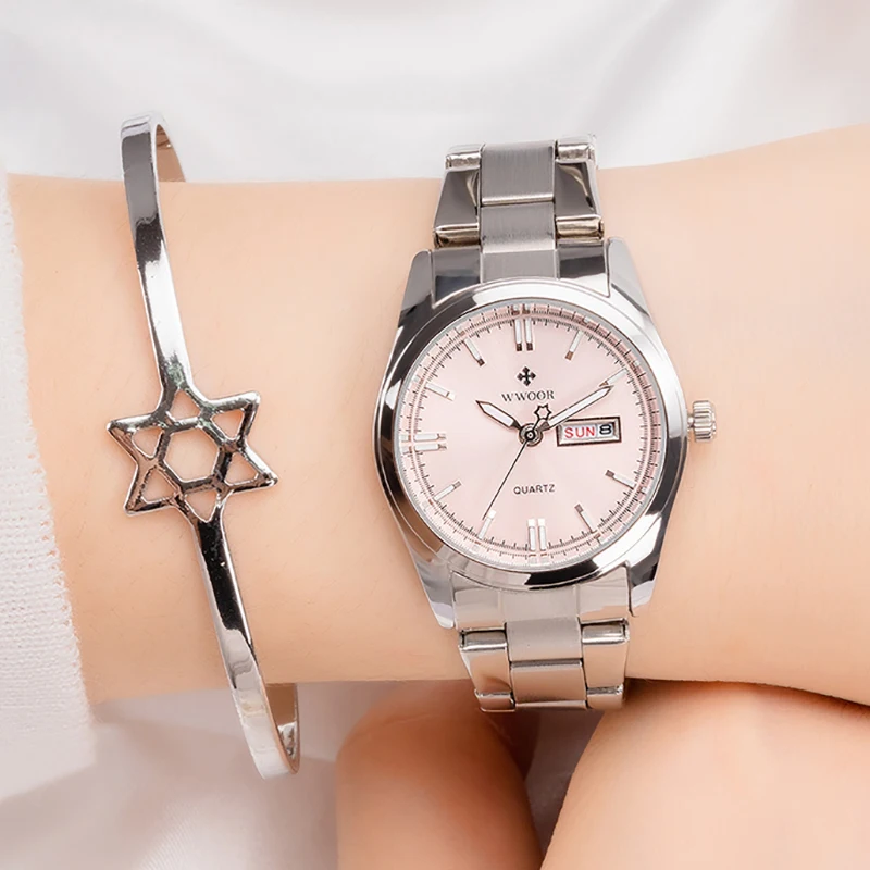 WWOOR брендовые Роскошные элегантные женские повседневные наручные часы