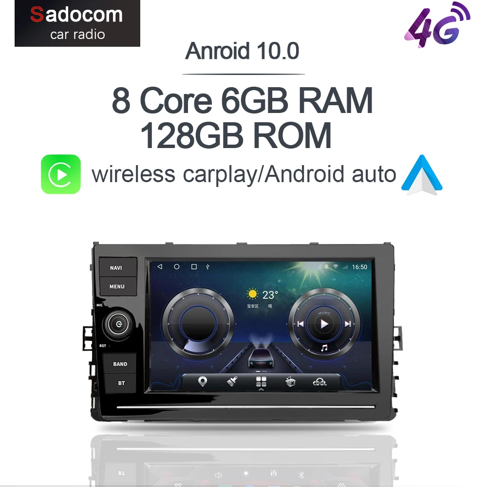 Carplay 8 дюймов Android 10 0 автомобильный dvd плеер ядер 6 ГБ ОЗУ 128 Гб ПЗУ радио