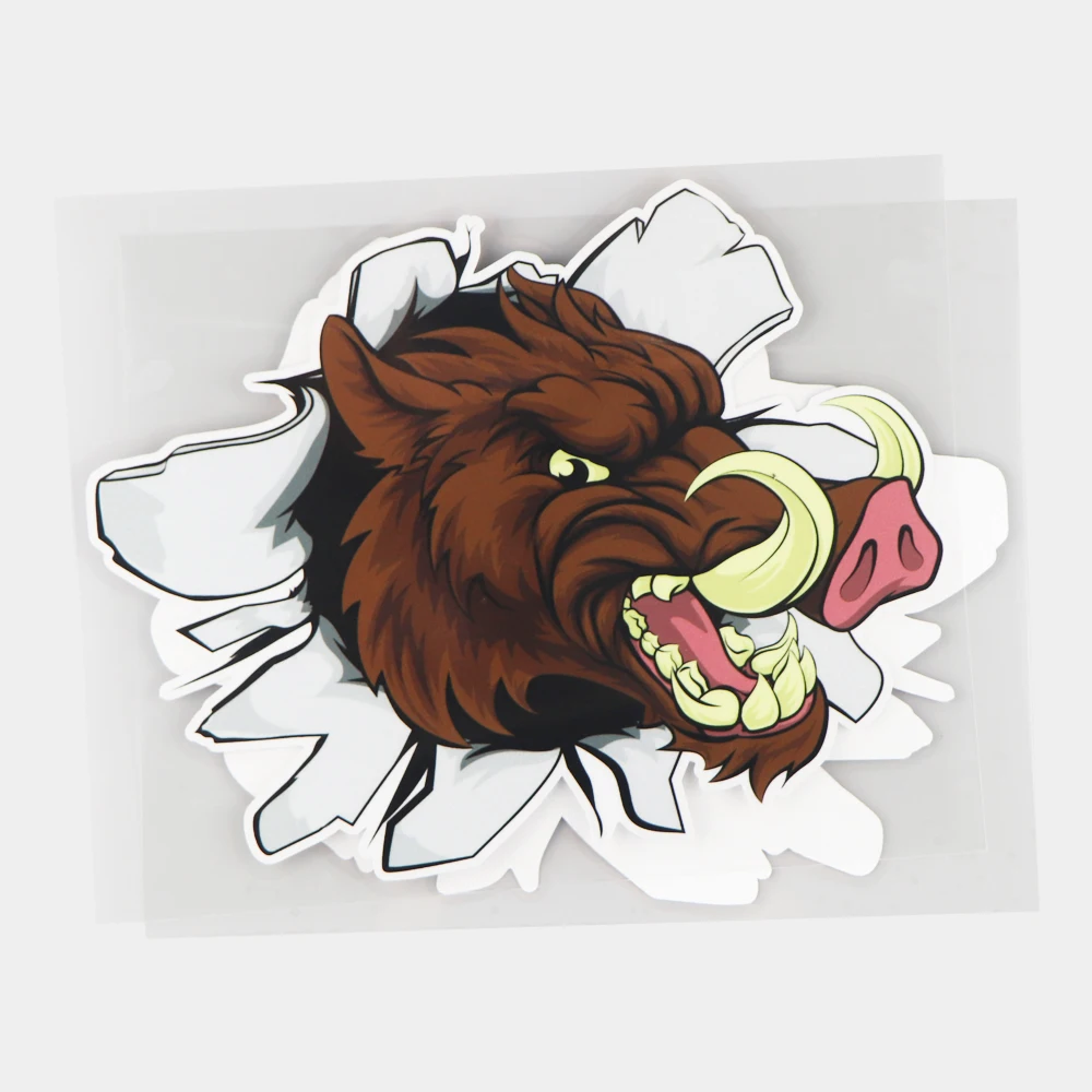 YJZT 19 4 × 15 2 см отверстие кабан головы футболка с забавным мультипликационным