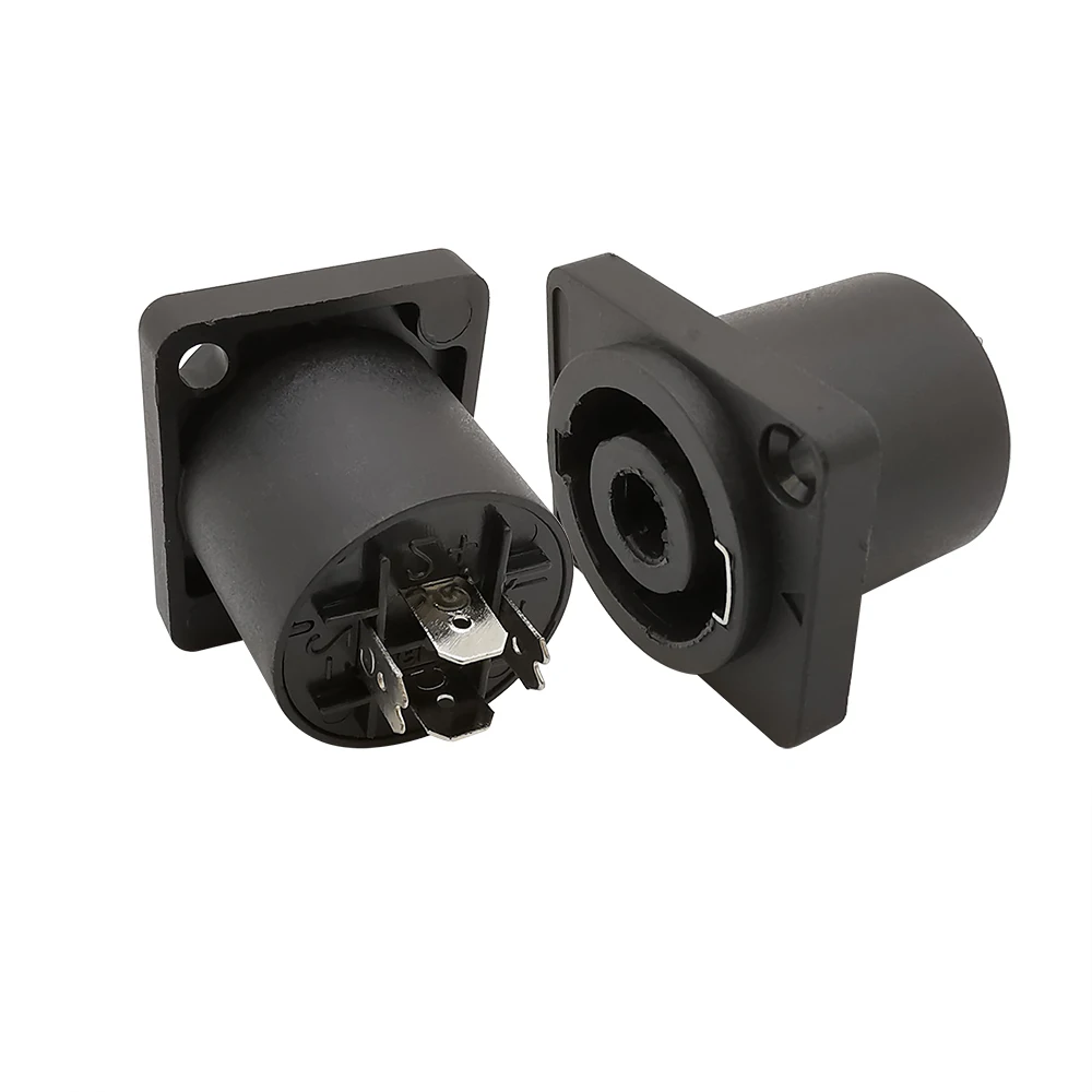 2шт 4-х полюсный аудио адаптер разъема гнезда Speakon Female Jack Socket с разъемом Pin NL4FC Male Plug Twist Lock для акустического кабеля