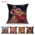 Декоративная наволочка для диванной подушки, из хлопка и льна, с изображением мускулистых людей, ЛГБТ-парадов