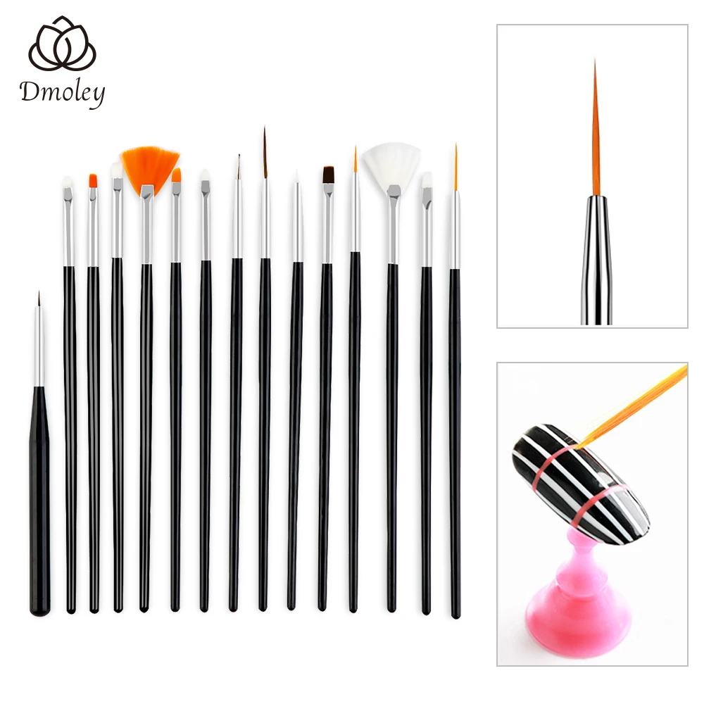 : Dmoley 15/7/3 шт Нейл арт кисть Карандаш Для Рисования Акриловый строитель плоский