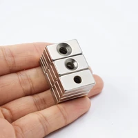 5pcs neodymium magnet with hole rare earth strong rectangle permanent fridge ndfeb nickle magnetic n35