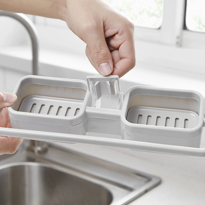 

Household Plastic Perforated Sink Storage Rack Kitchen Faucet Shelf YHJ112607