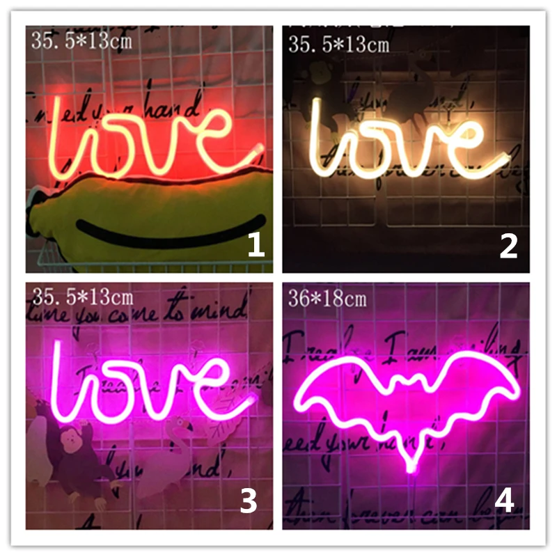 Светодиодный неоновый светильник 36 стилей цветные неоновые Настенные вывески
