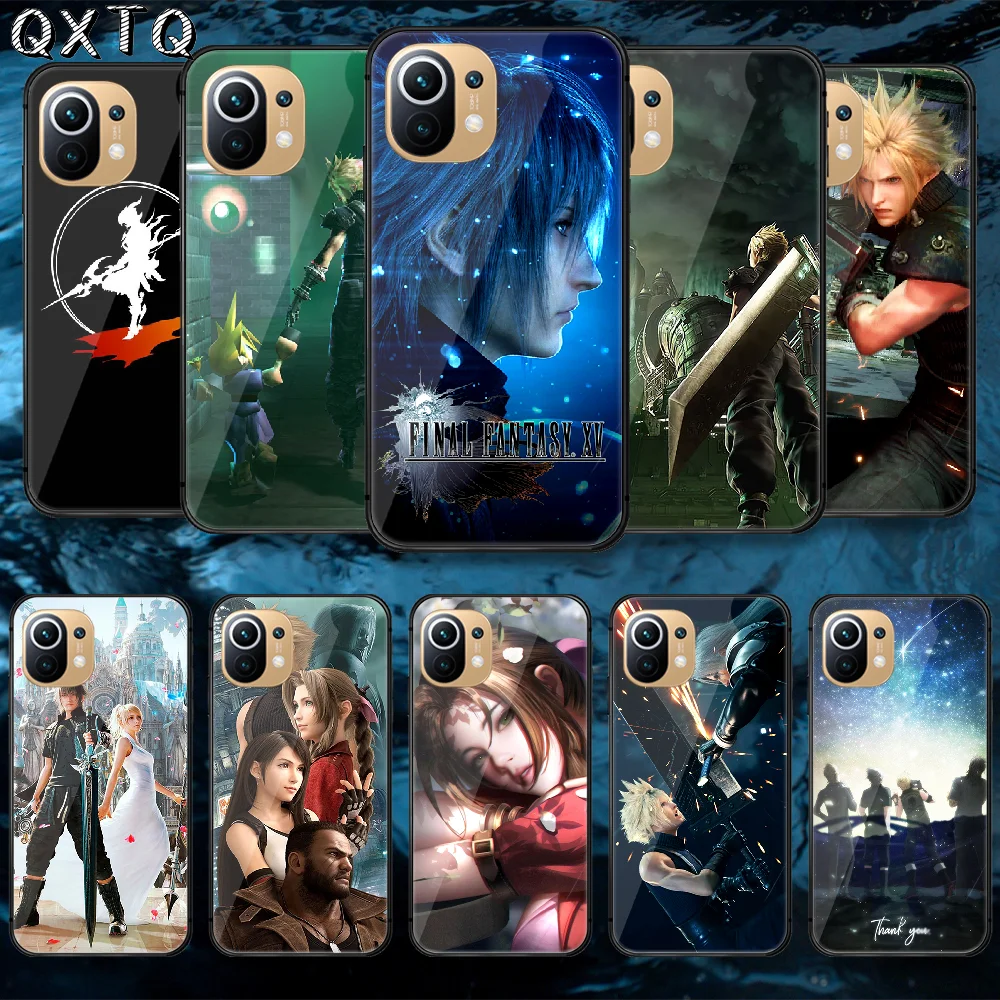 

QXTQ Final Fantasy VII Game Tempered Glass Phone Case Cover For Xiaomi Mi Poco F2 F3 X3 Nfc A3 8 9 10 11 T Pro Lite Ultra Pretty
