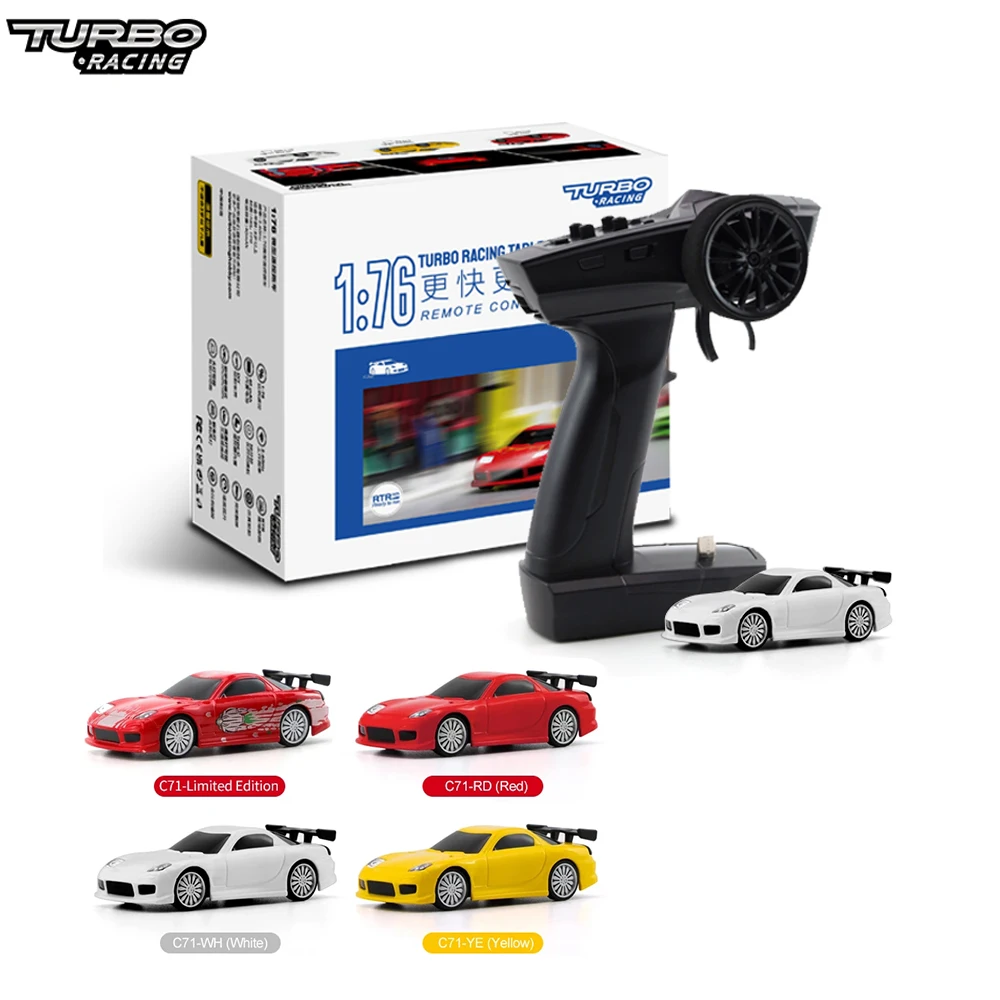 Спортивный гоночный мини автомобиль Turbo Racing 1:76 C71 лимитированный и классический