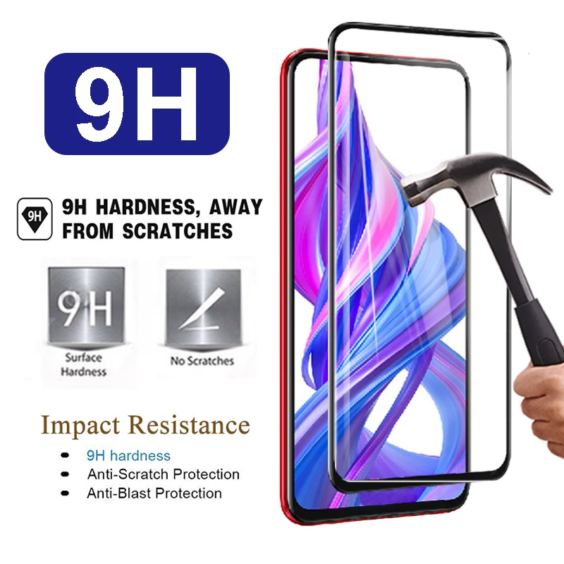 9D закаленное стекло для Honor 9X huawei Pro защита экрана Полный Клей Защитное Huawey Huawai