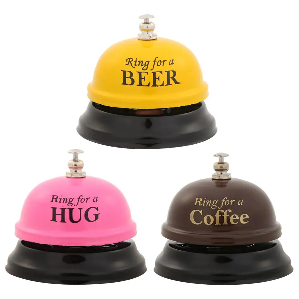 

Practical Restaurant Timer Hotel Counter Desk Bell Ring Bar Service Call Bell for Bar Hotel Restaurant Yellow/Pink/Coffee