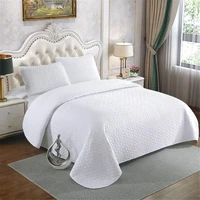 quilted quilt home textile craft bed cover pillowcase three piece bedcover