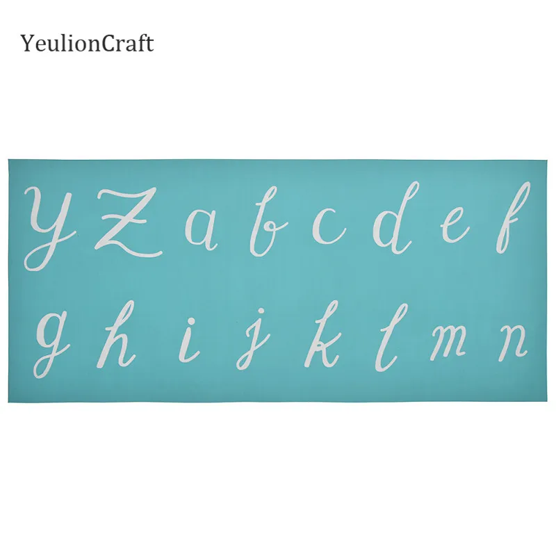 YeulionCraft Алфавит Номер цветок печатных шелковые Экран трафареты для марок для футболка Живопись украшения Diy ручной работы