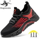 Нерушимой человек безопасная обувь светильник Нескользящая дышащая рабочая обувь Для мужчин Сталь носок не прокалываются, из сетчатого материала подносок, стальная Антипрокольная стелька кроссовки