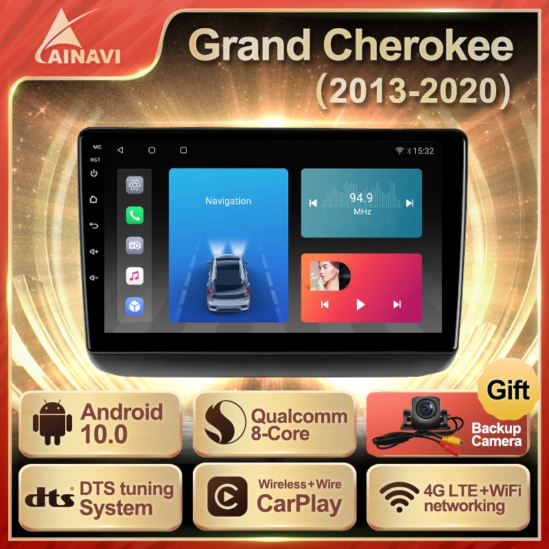 Автомобильный радиоприемник Android 10 0 QLED экран для Jeep Grand Cherokee WK2 2013 2014 стерео