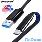 USB-C для USB-A 3,0 кабель, 3FT плоский Тип C быстрая Зарядное устройство Шнур для iPad Air 4 2020  iPad Pro 2020 2018 - 20V 3A макс зарядный провод