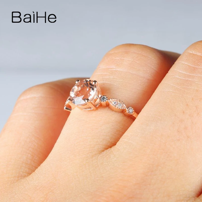 Женское однотонное обручальное кольцо из розового золота 10 к с натуральными