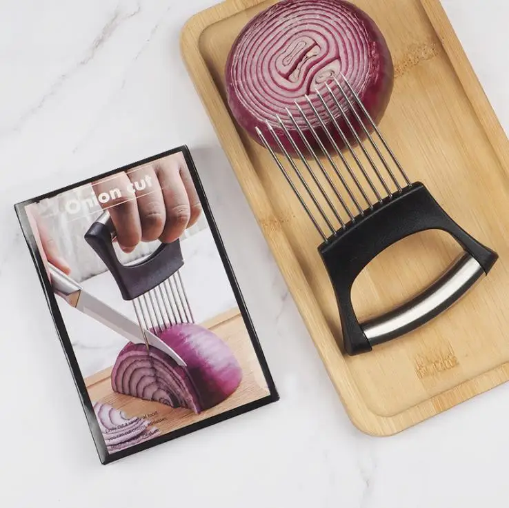 

304 Нержавеющая сталь лук фруктов и овощей инструменты для нарезки Кухня посуда и аксессуары
