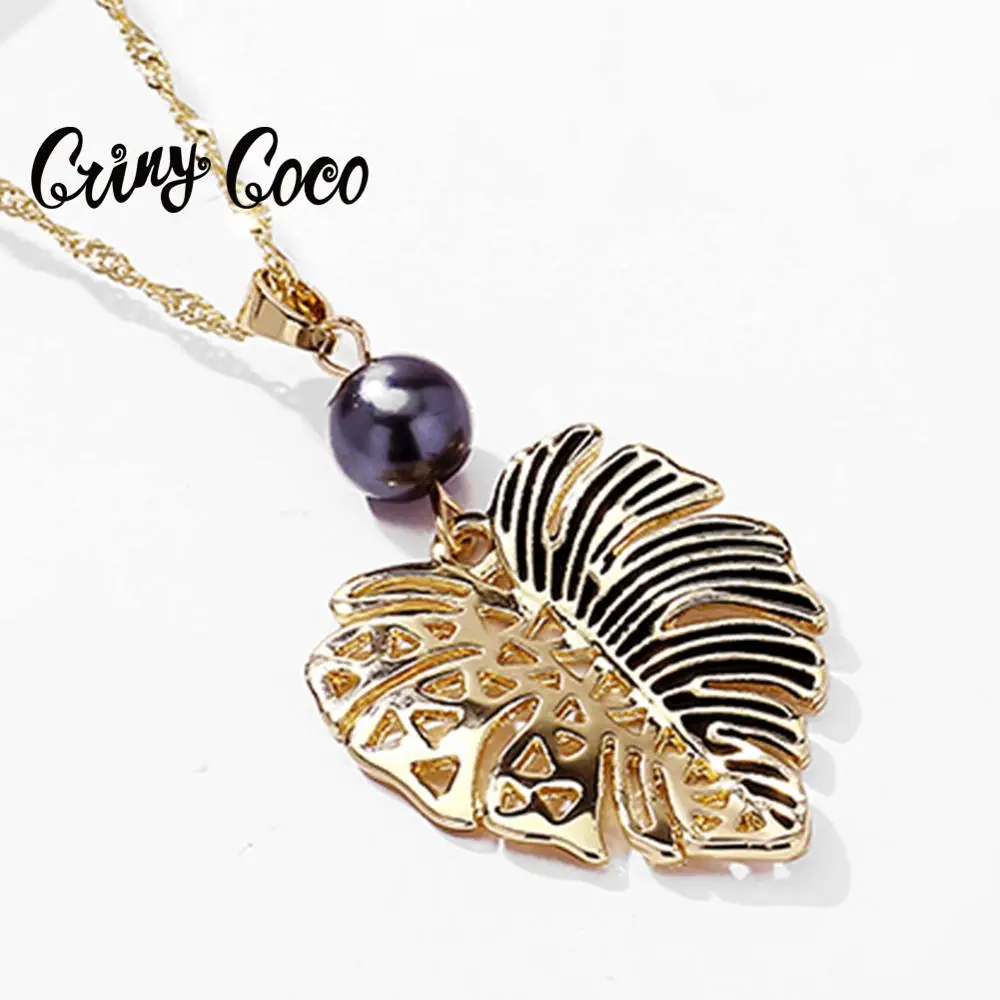Cring Coco модные Гавайские Черепаховые ожерелья с подвеской в виде листьев для