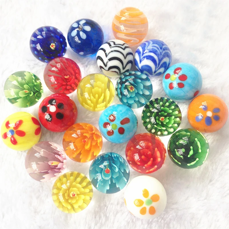 

25mm Glass Ball Cream Console Game Pinball Machine Cattle Small Marbles Pat Toys Parent- Child Beads Bouncing Ball Sports Unisex