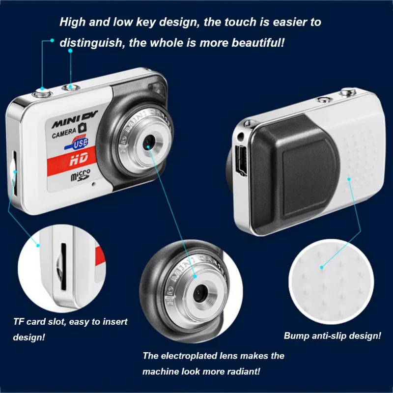 Брелок миниатюрный портативный цифровой камеры HD Clear Video PC DV Shooting Camcorder с микрофоном для внутренней наружной фотографии Jack