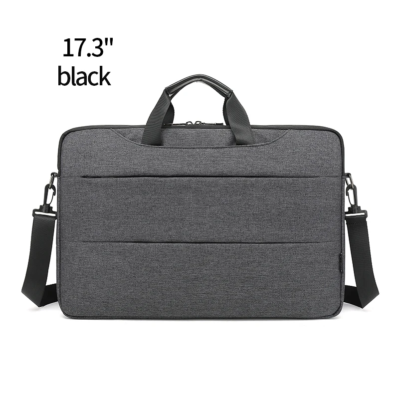 17.3inches black Индивидуальный водонепроницаемый нейлоновый офисный портфель, сумка для деловых мужчин, сумка на плечо для ноутбука, сумка для ноутбука, чехол с логотипом - Цвет: 17.3inches black