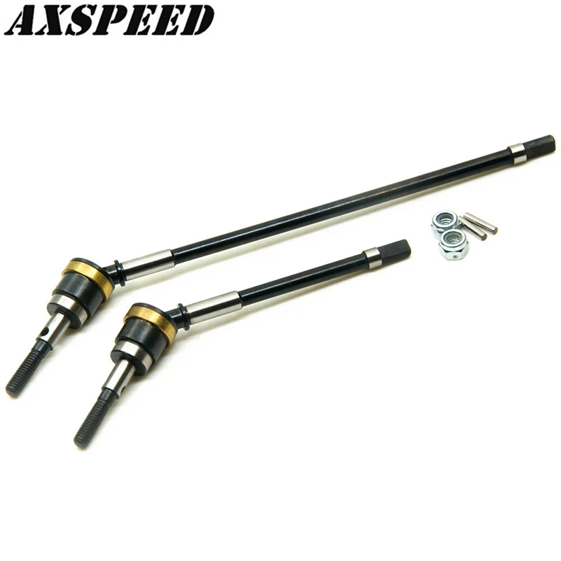 AXSPEED-eje delantero CVD, eje de transmisi&oacute;n HD, direcci&oacute;n delantera de acero para 1/10 Axial Wraith 90018 RC Crawler Car Off Road Truck, piezas-0