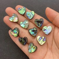 natural abalone shell beads heart shape straight hole 10 12 14 15 20mm abalone shell scattered beads diy necklace bracelet 1pcs