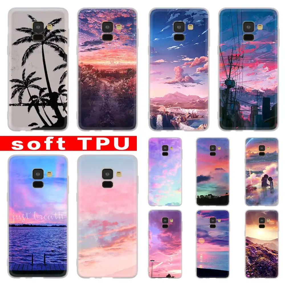 Мягкий чехол для samsung Galaxy A80 A90 A8 A6 плюс A5 A7 2018 2017 2016 A50 A30 A40 A70 A10 A2 CORE облака rt милые