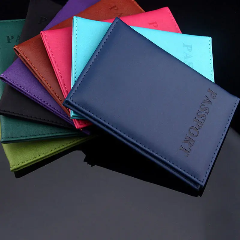 

Women Men Passport Holder Immitation Leather Women Men Card Holder Desk Organizer 6 Colors