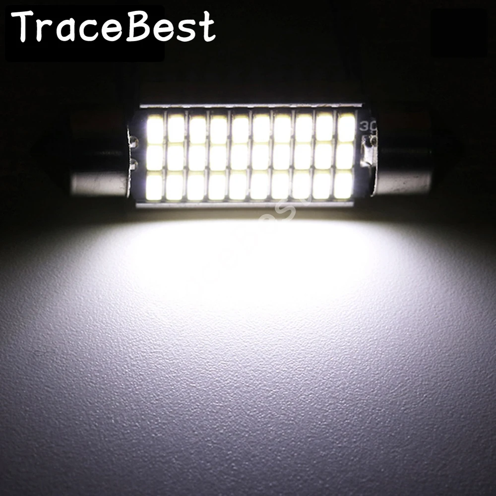 4 шт. 31 36 39 41 мм 3014 SMD C5W C10W супер яркий номерной знак огни Autor внутренний купол лампа