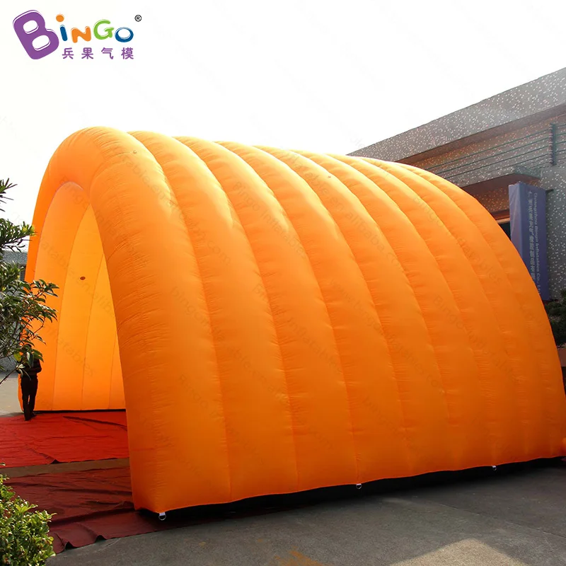 Preise Personalisierte 9x6x5 Meter Riesigen Aufblasbaren Orange Bühne Zelt Für Outdoor-Event-BG-T0094