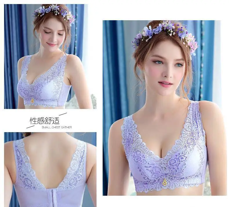 Sexy Deep U Cup Bras For Women Push Up Lingerie Bra Wire Free Bralette Backless Plunge Intimates Female Underwear