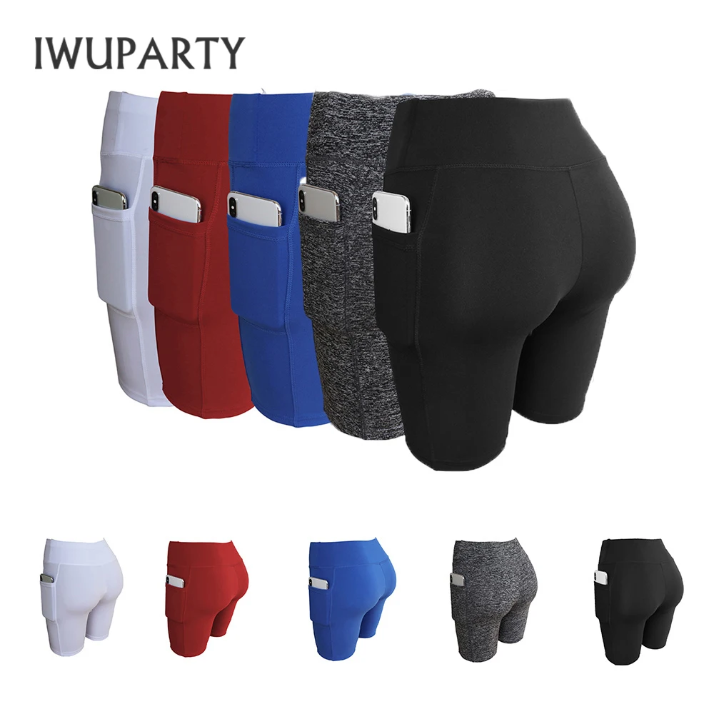 Новинка летние женские шорты IWUPARTY с карманами спортивная одежда для тренировок