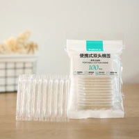 travel portable cotton swabs individually wrapped cotton swabs disposable double ended makeup remover tip cotton swabs