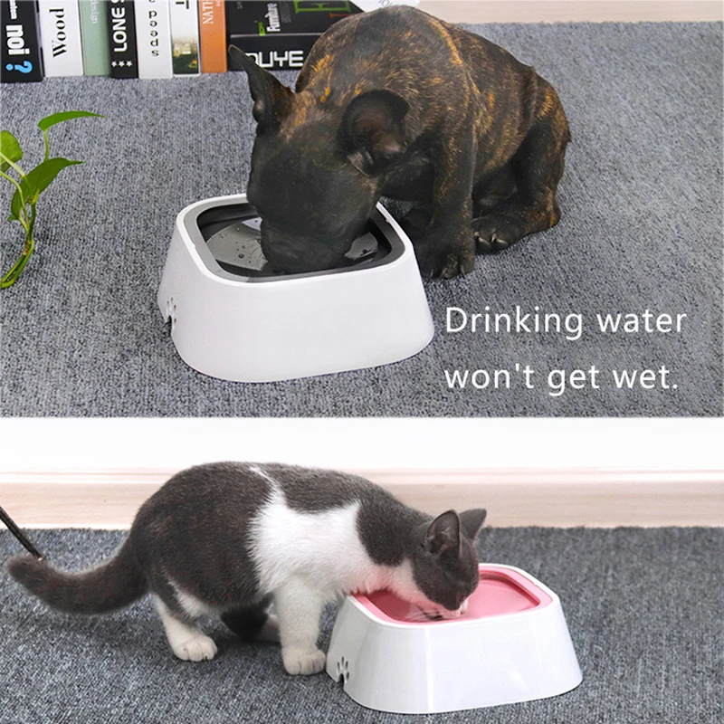 

Pet Water Dispenser Dog Bowl Dog Water Bowl No-Spill Pet Water Bowl Slow Water Feeder Dog Bowl No-Slip 50oz K888