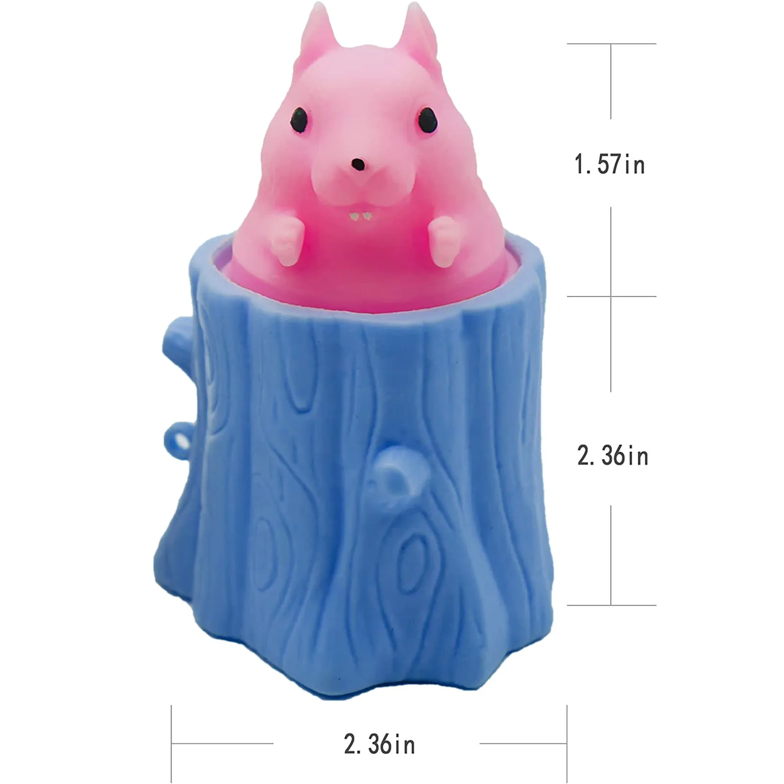 

Funny Push It Fidget Flying Mouse Cup Squeeze Toy Evil Decompression Tree Stump Oak Cute Miniature Telescopic Pen Holder Game