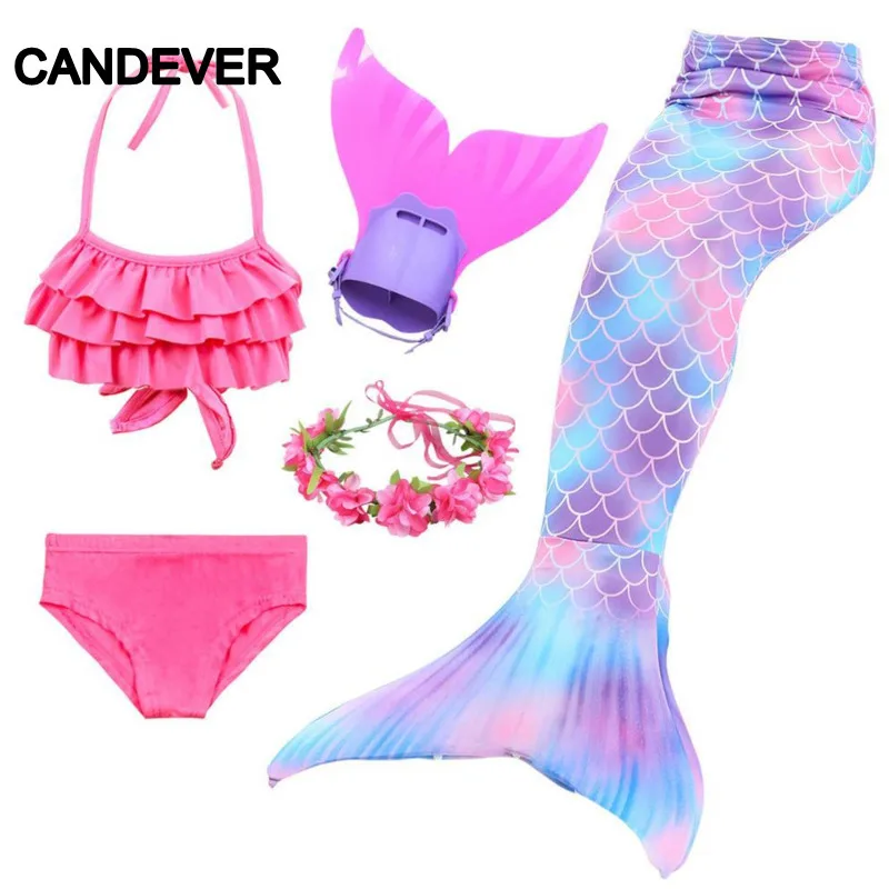Хвост русалки для девочек Купальный костюм с моноластами хвостами детей|Костюмы