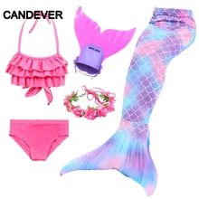 Хвост русалки для девочек Купальный костюм с моноластами