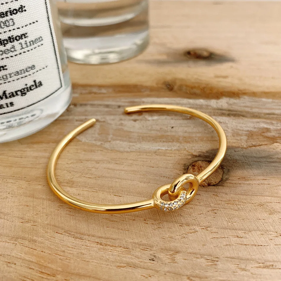 

Korean Style 925 Sterling Silver Buckle Bracelet Ins Non-Mainstream Fashion Temperament All-match Normcore Style
