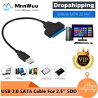 USB-кабель Sata, адаптер Sata-Usb 2,0, Компьютерные разъемы, Usb-адаптер Sata, кабель с поддержкой 2,5 дюйма SSD Hdd, жесткий диск