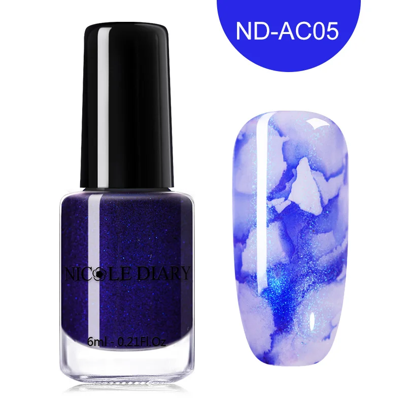 6ml NDAC05 NICOLE DIARY 15 мл 6 мл цветные акварельные чернила для ногтей, лак для ногтей DIY, дизайн ногтей, фиолетовый, зеленый Маникюр для украшения ногтей - Цвет: 6ml NDAC05