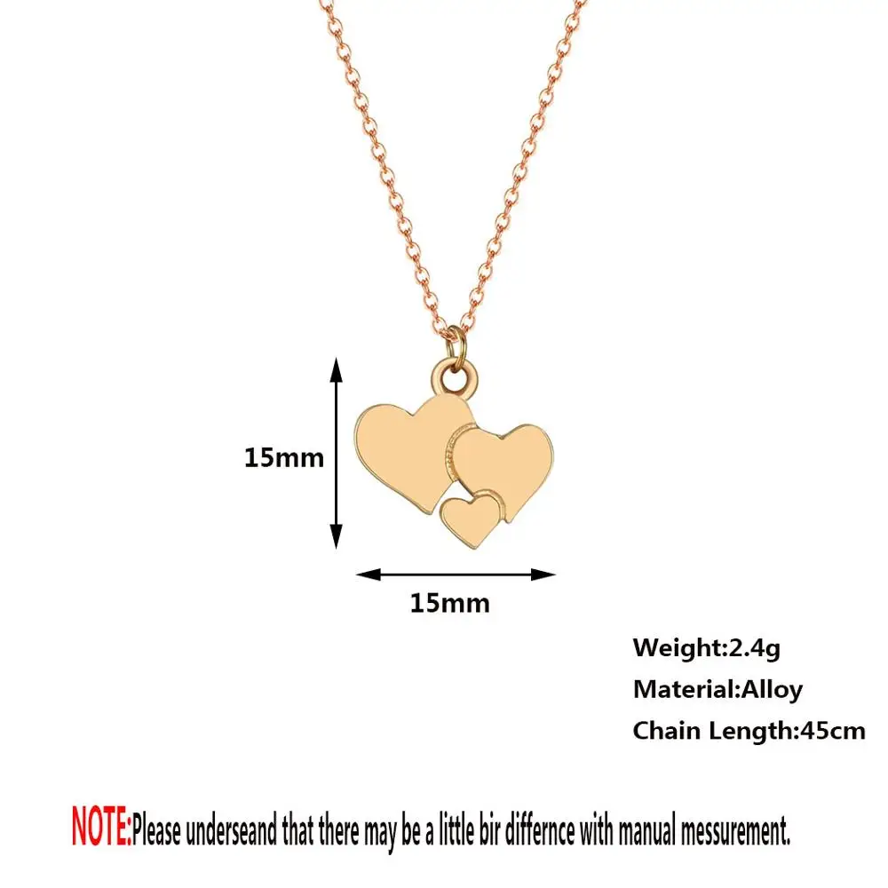 Чандлер три сердца ожерелье маленький семейный подарок для жены Дети День матери