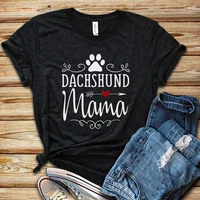 dachshund mama women tshirt 100 cotton summer harajuku t shirt aesthetic graphic tees dog lover tops kawaii clothes drop ship