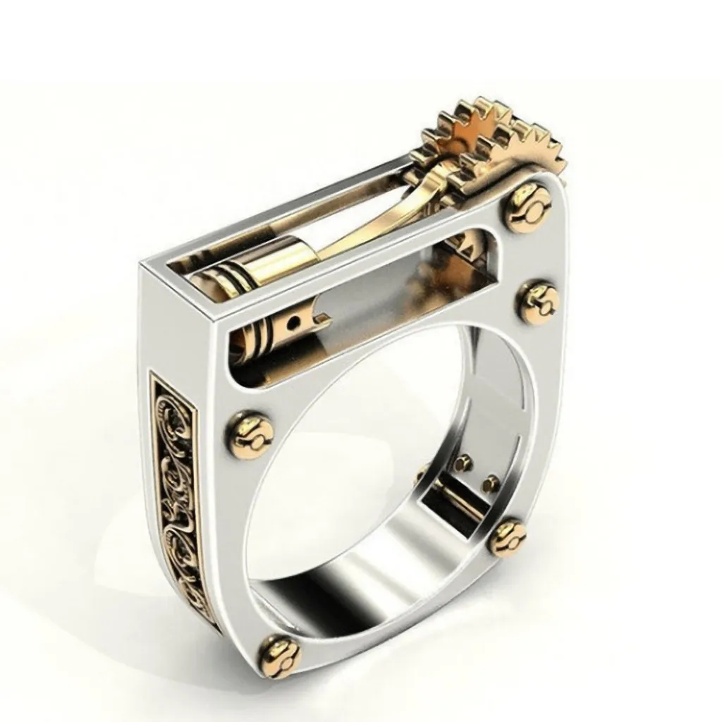 Новый дизайн модное механическое кольцо резьба рукоделие мотоциклетное