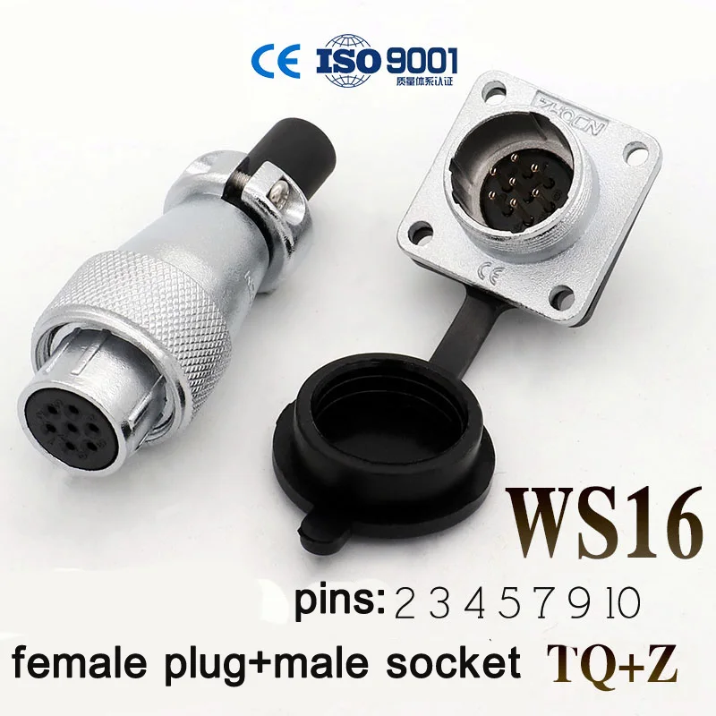 Aviation Formal Plug Socket WS16 2/3/4/5/7/10 Pin Hole 16MM TQ/Z Female Plugs Male Sockets