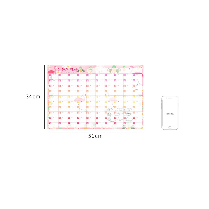 Планировщик на 100 дней календари план книга милый мультфильм бумажные идеи