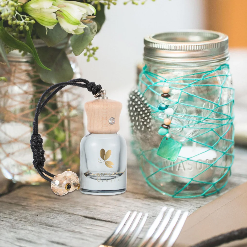 

1Pc Creative Car Perfume Glass Bottle Pendant Creative Household Oil Sub Bottle