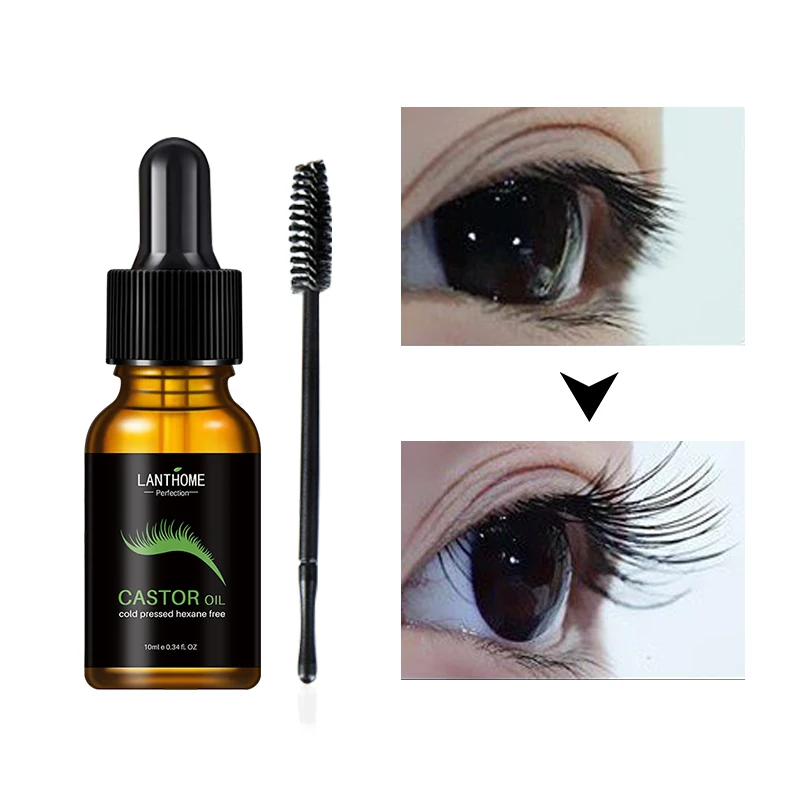 

2pcs Castor Oil Lash Lift Lengthening Extensions Growth Rzesy Growth Treatments Liquid Enhancer EyeLash Longer Thicker Serum